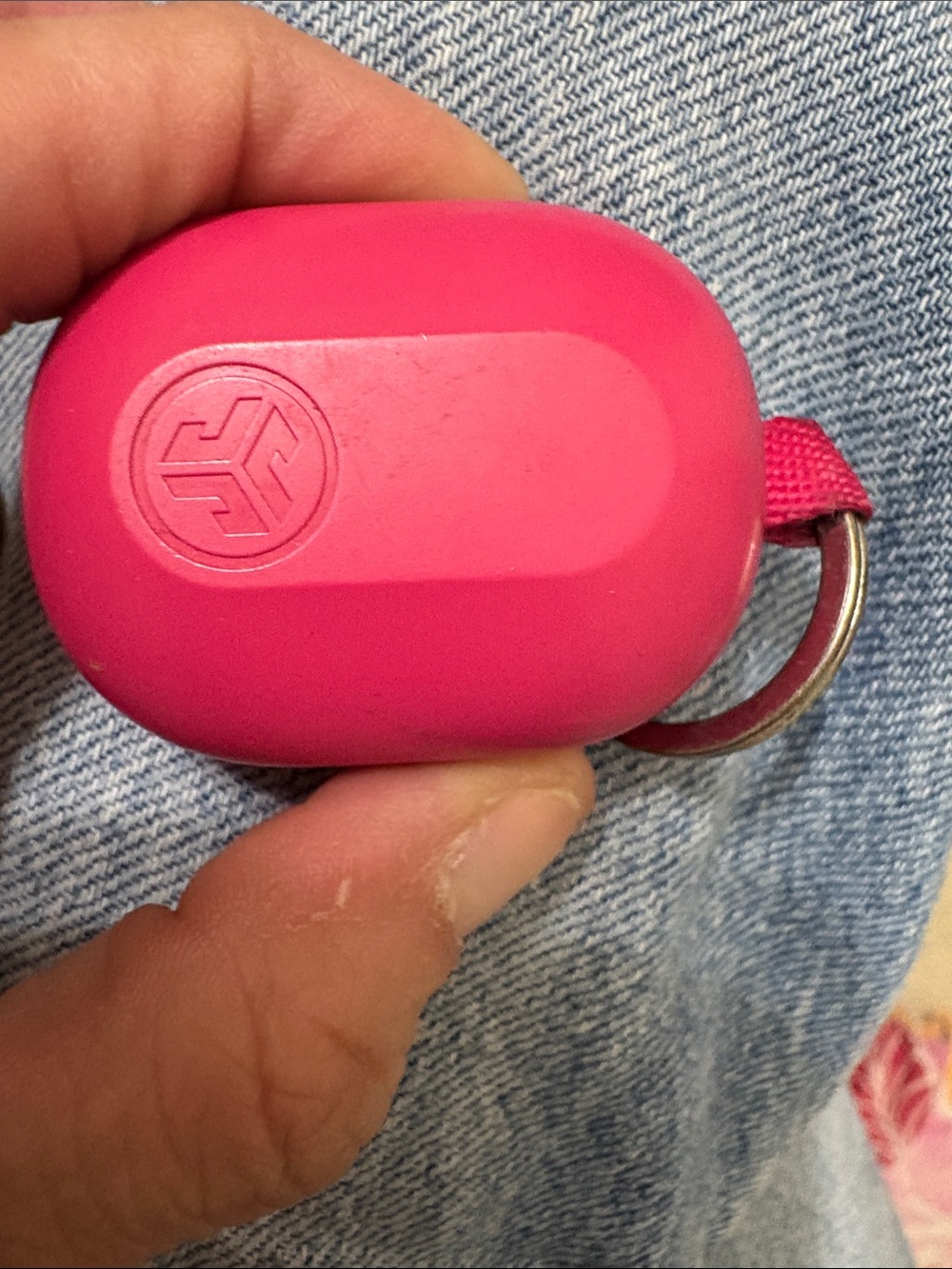 JLab Hot Pink True Wireless Earbuds with Charging Case - Picture 4 of 4